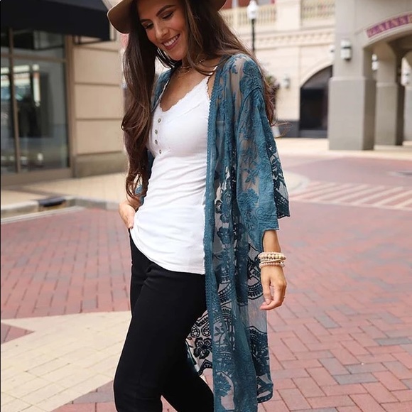 🔹New🔹Western Crochet Duster Boho Cardigan - Picture 2 of 5